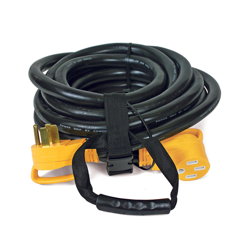 CAMCO MFG LLC, Camco Power Grip Outdoor 30 ft. L Black Extension Cord 6/3 + 8/1 STW