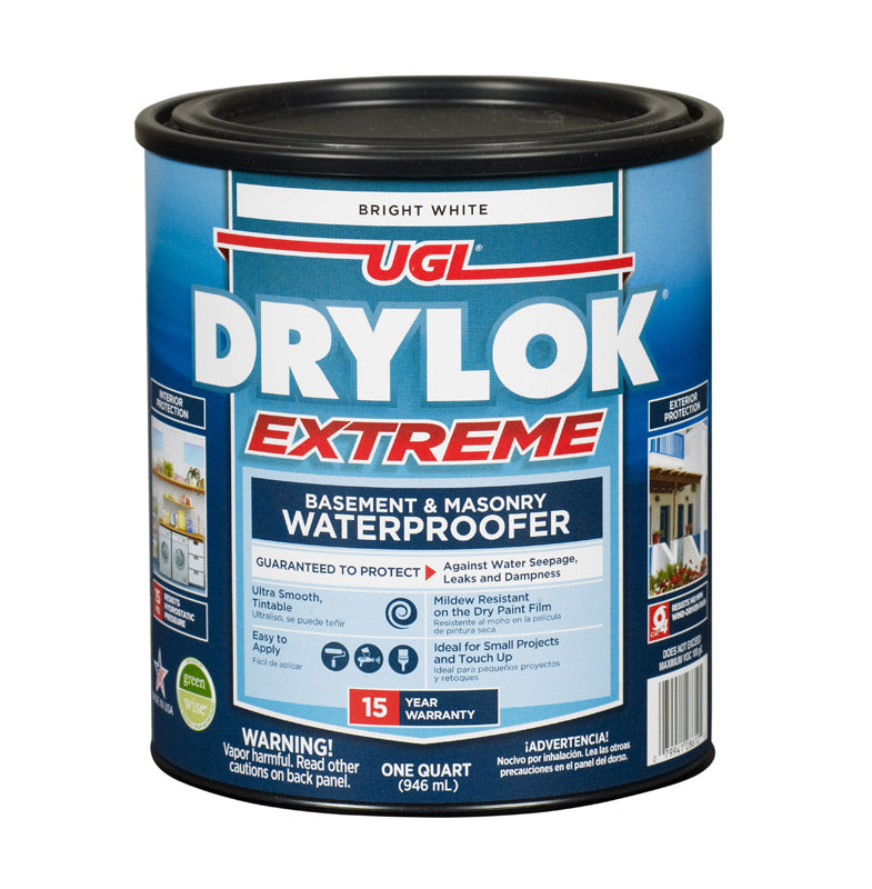 LABORATOIRES DE GILSONITE UNIS, Drylok Extreme Bright White Latex Masonry Waterproof Sealer 1 qt. (Pack de 4)