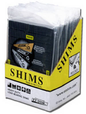 EZ-SHIM INC, EZ SHIM Cale en plastique ultra-robuste 8 L x 1,2 L x 0,3 Épaisseur in.