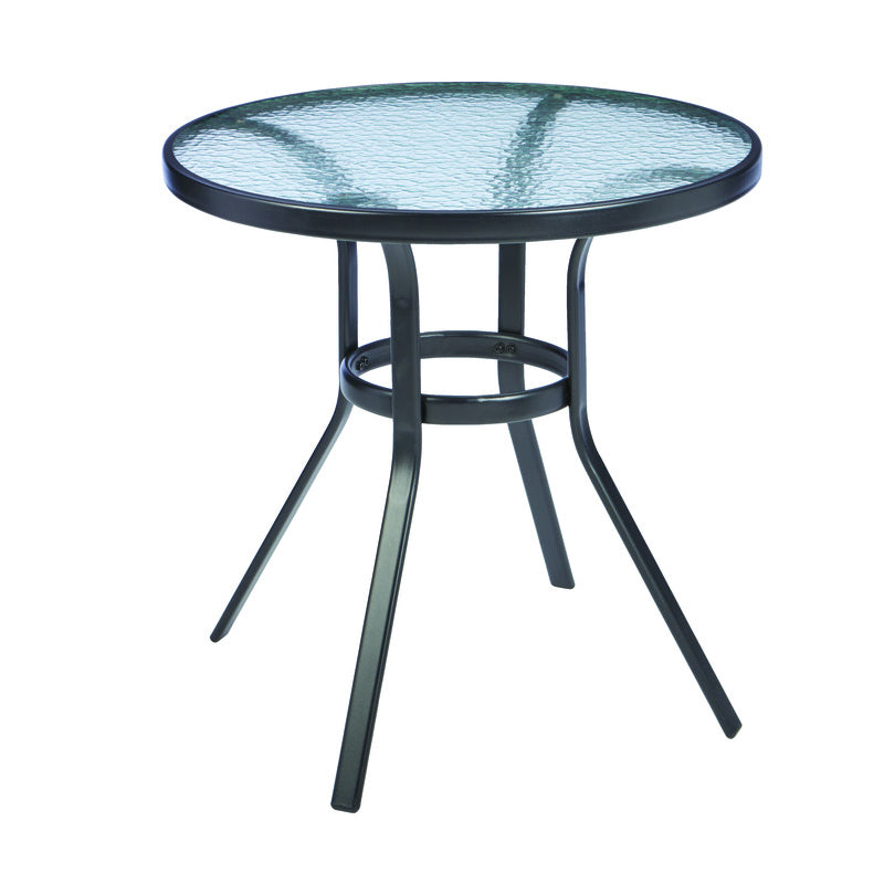 ACE TRADING - PARASOLS DE TERRASSE, Living Accents Fairview Table bistro ronde en verre noir