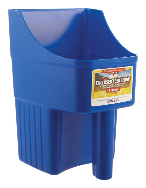 MILLER MANUFACTURING CO, Scoop d'alimentation Little Giant en plastique bleu 3 qt.