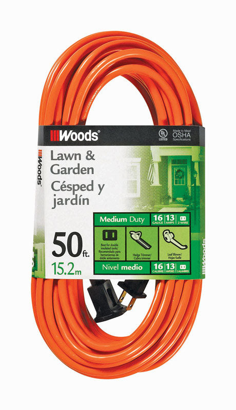 SOUTHWIRE COMPANY LLC, Woods Outdoor 50 ft. L Orange Extension Cord 16/2